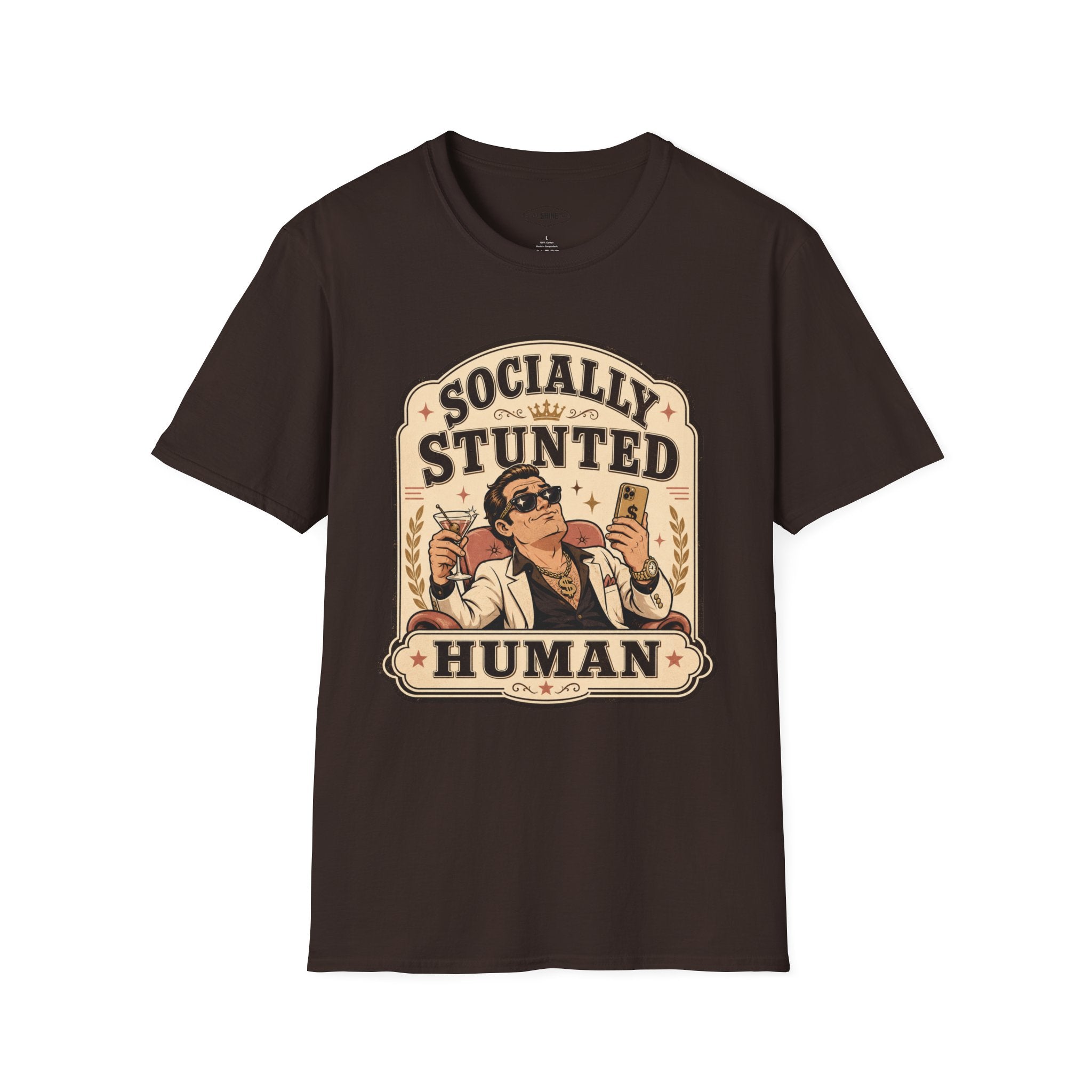 Socially Stunted Human T-Shirt Vintage Design