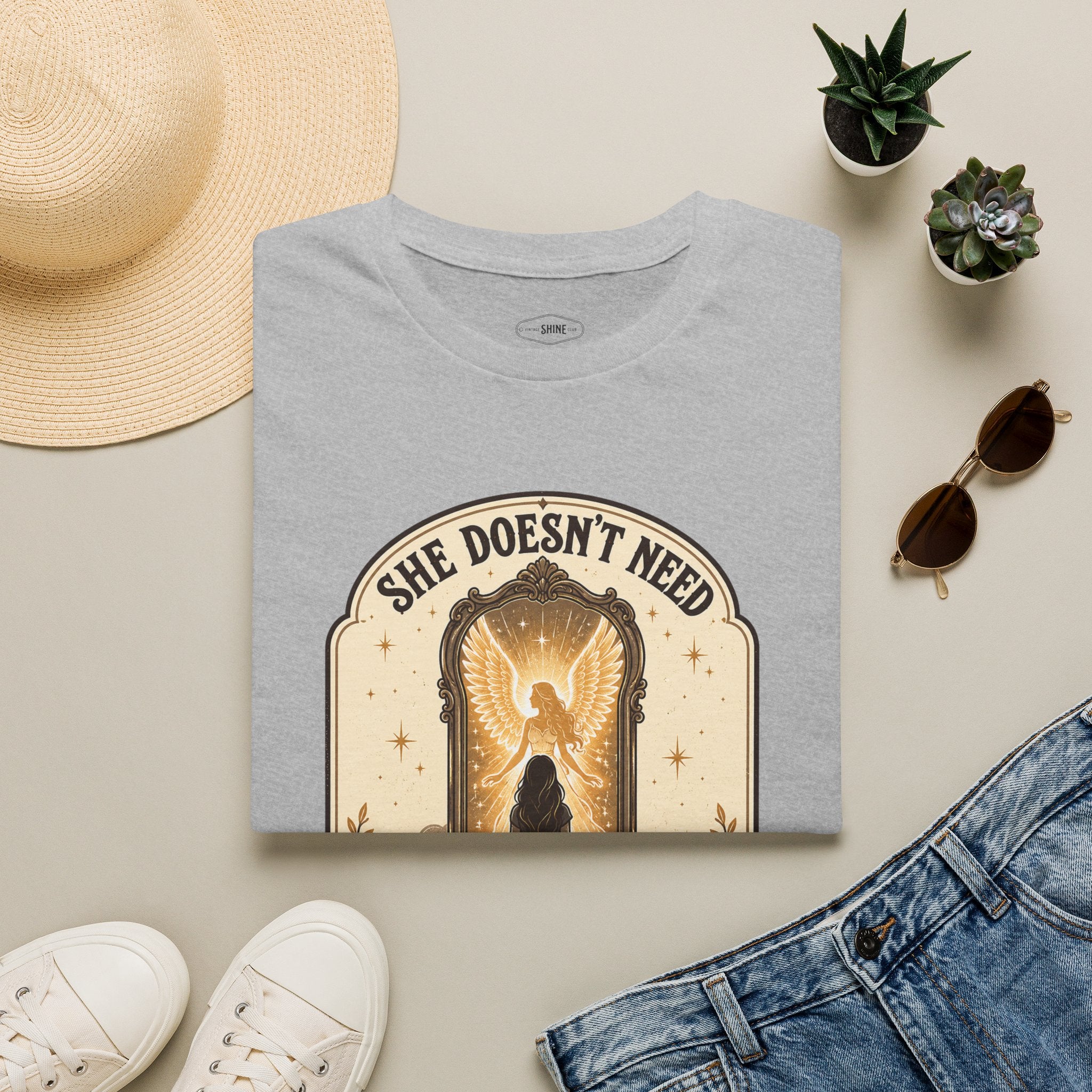 She Doesn't Need Armor, She Has Wings T-Shirt Vintage Design