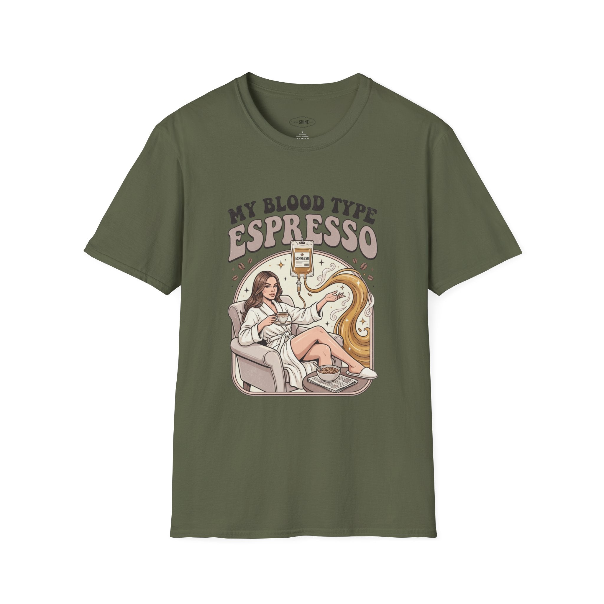 Blood Type Espresso T-Shirt Vintage Design