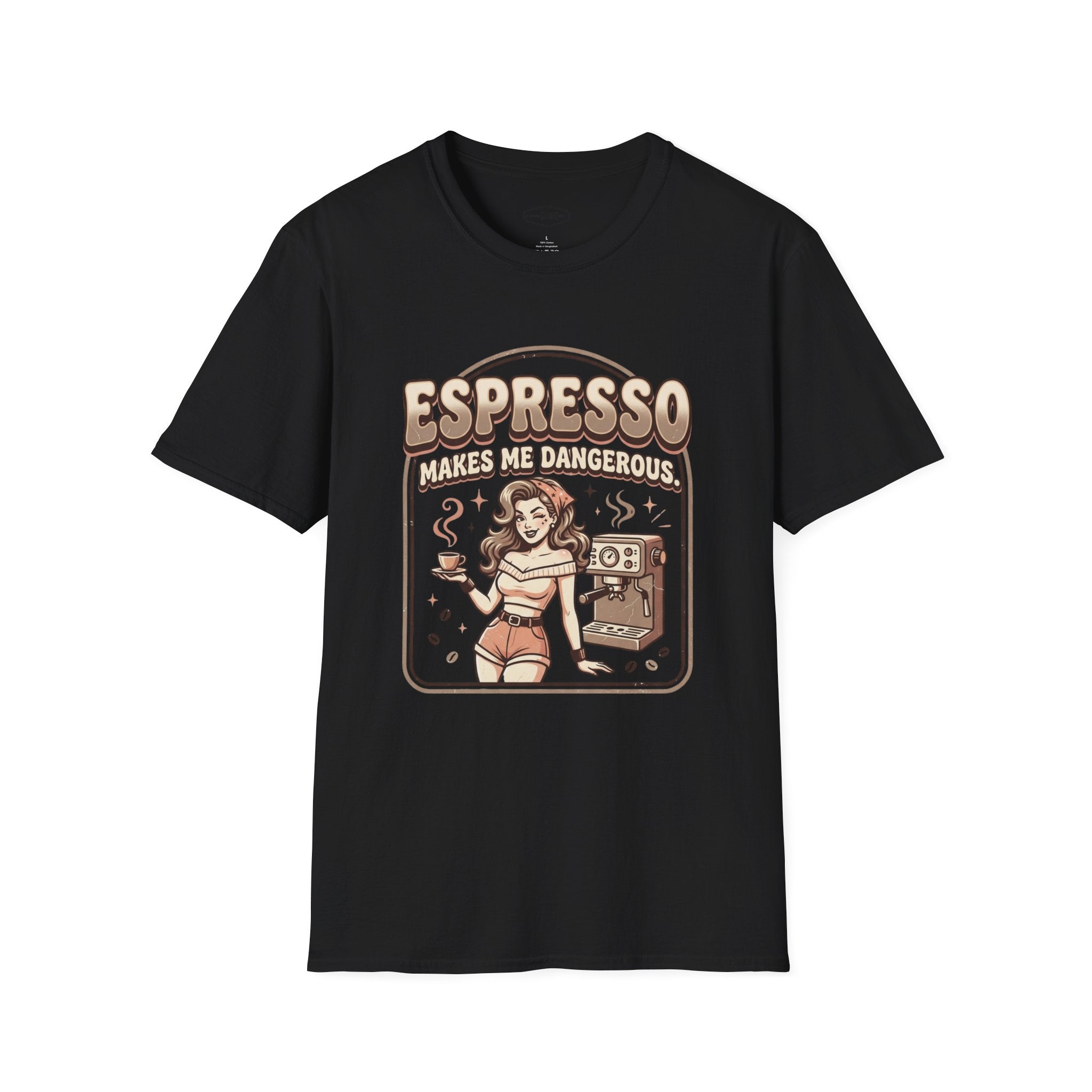 Espresso Makes Me Dangerous T-Shirt Vintage Design