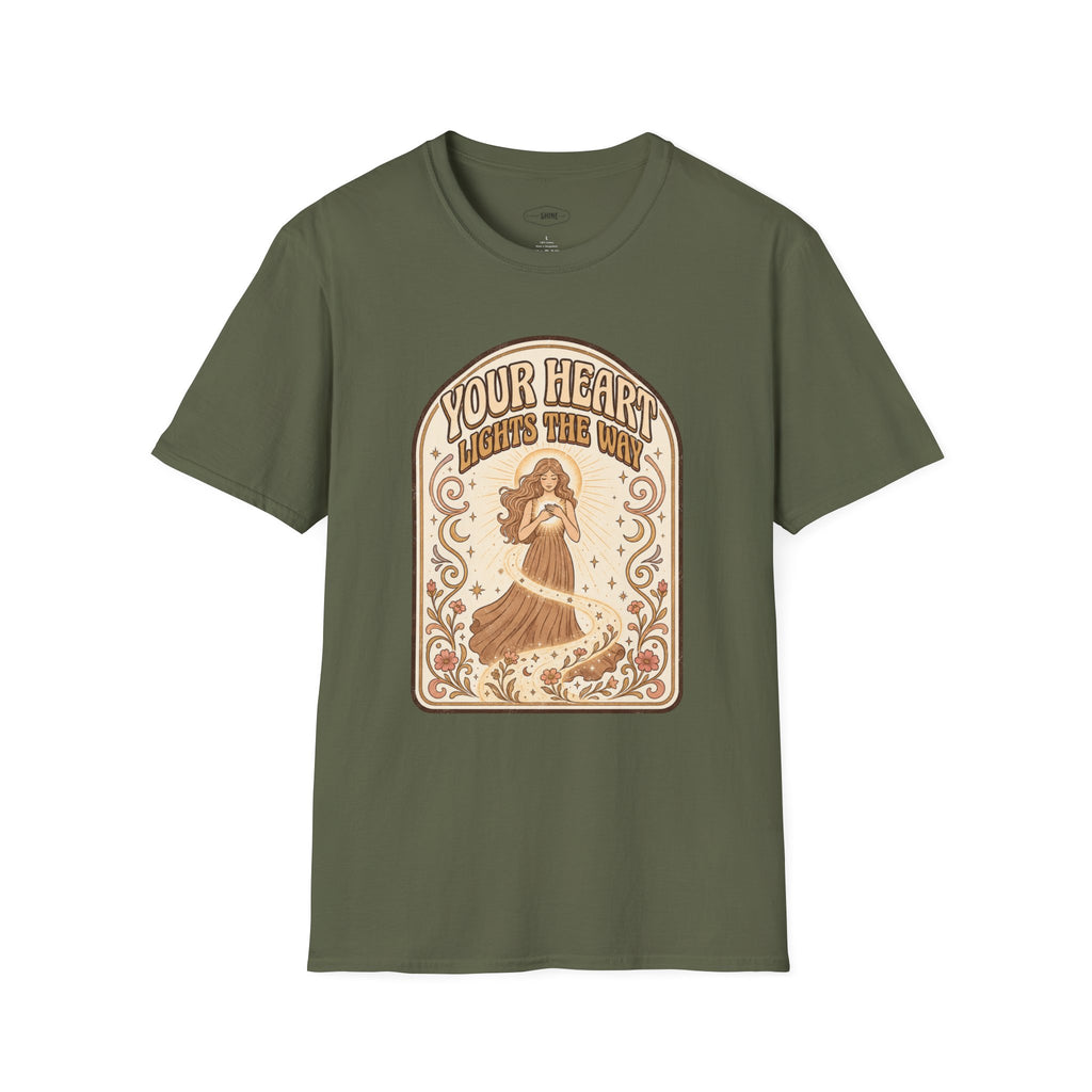 Your Heart Lights the Way T-Shirt Vintage Design