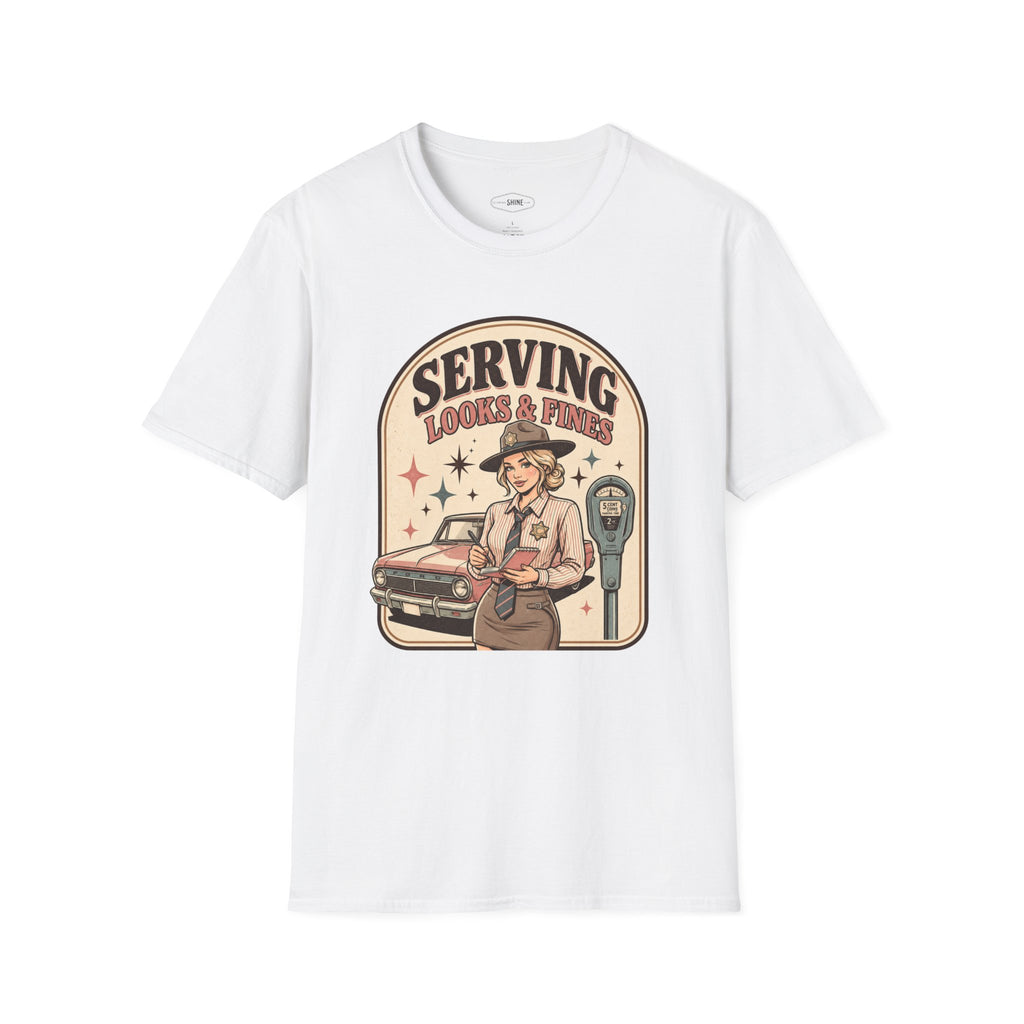 Serving Looks & Fines T-Shirt Vintage Design