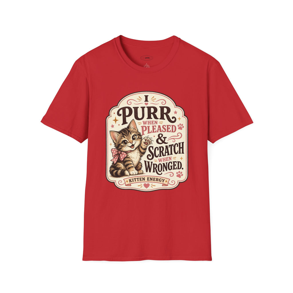 I Purr When Pleased & Scratch When Wronged T-Shirt Vintage Design