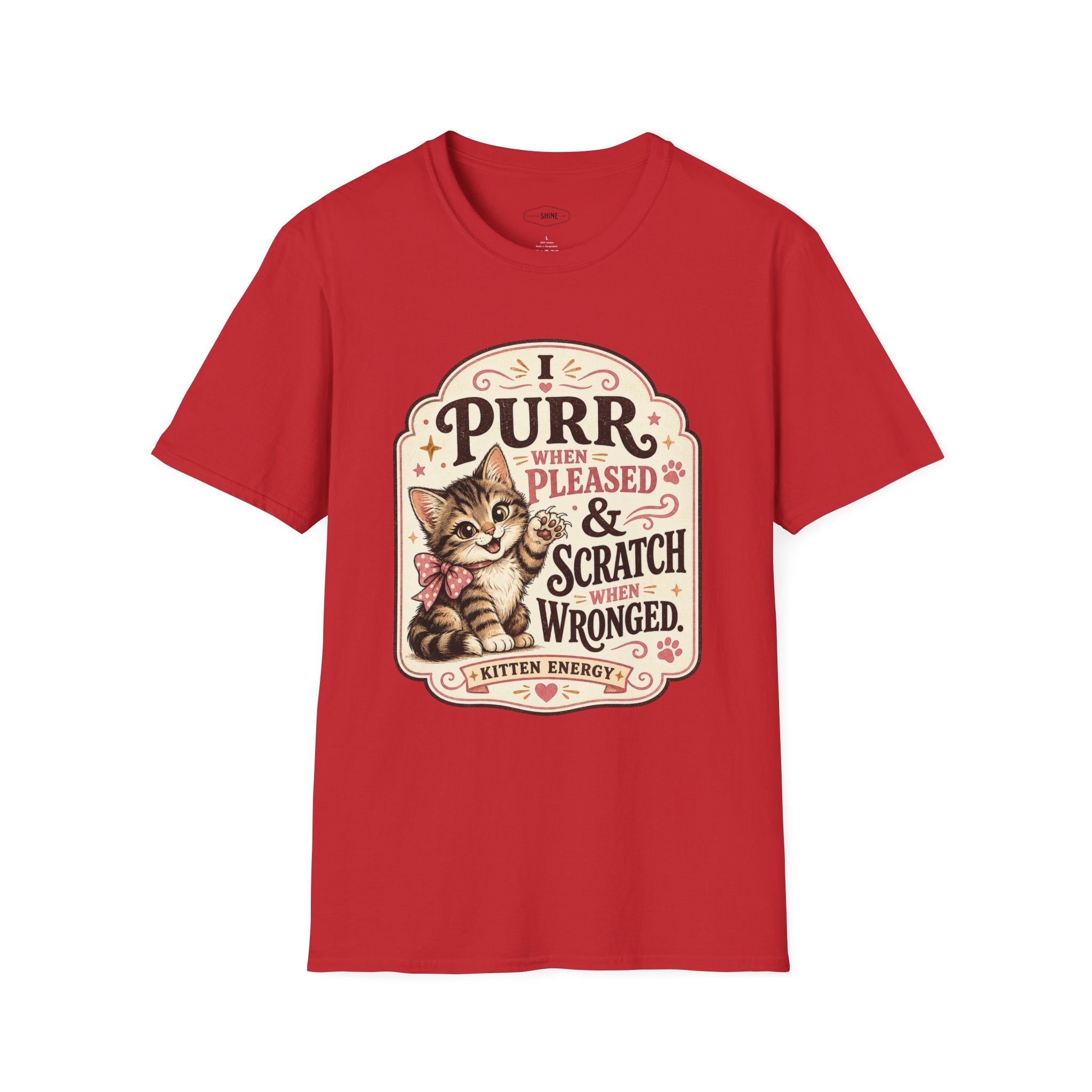 I Purr When Pleased & Scratch When Wronged T-Shirt Vintage Design