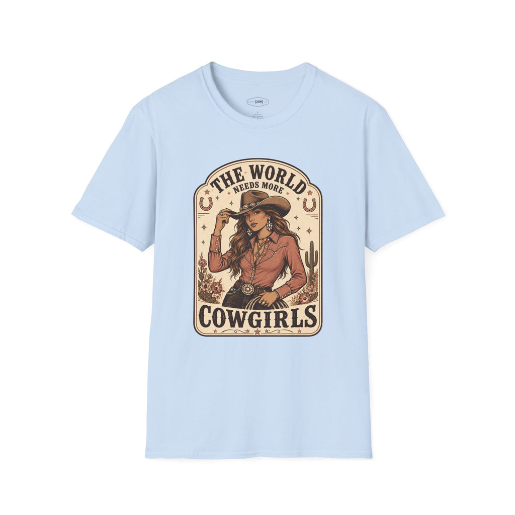 The World Needs More Cowgirls T-Shirt Vintage Design