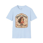 Sweet Chaos in a Woman's Form T-Shirt Vintage Design