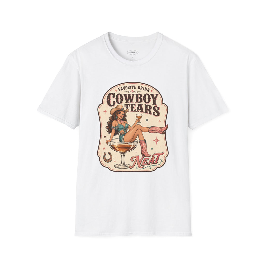Favorite Drink Cowboy Tears Neat T-Shirt Vintage Design