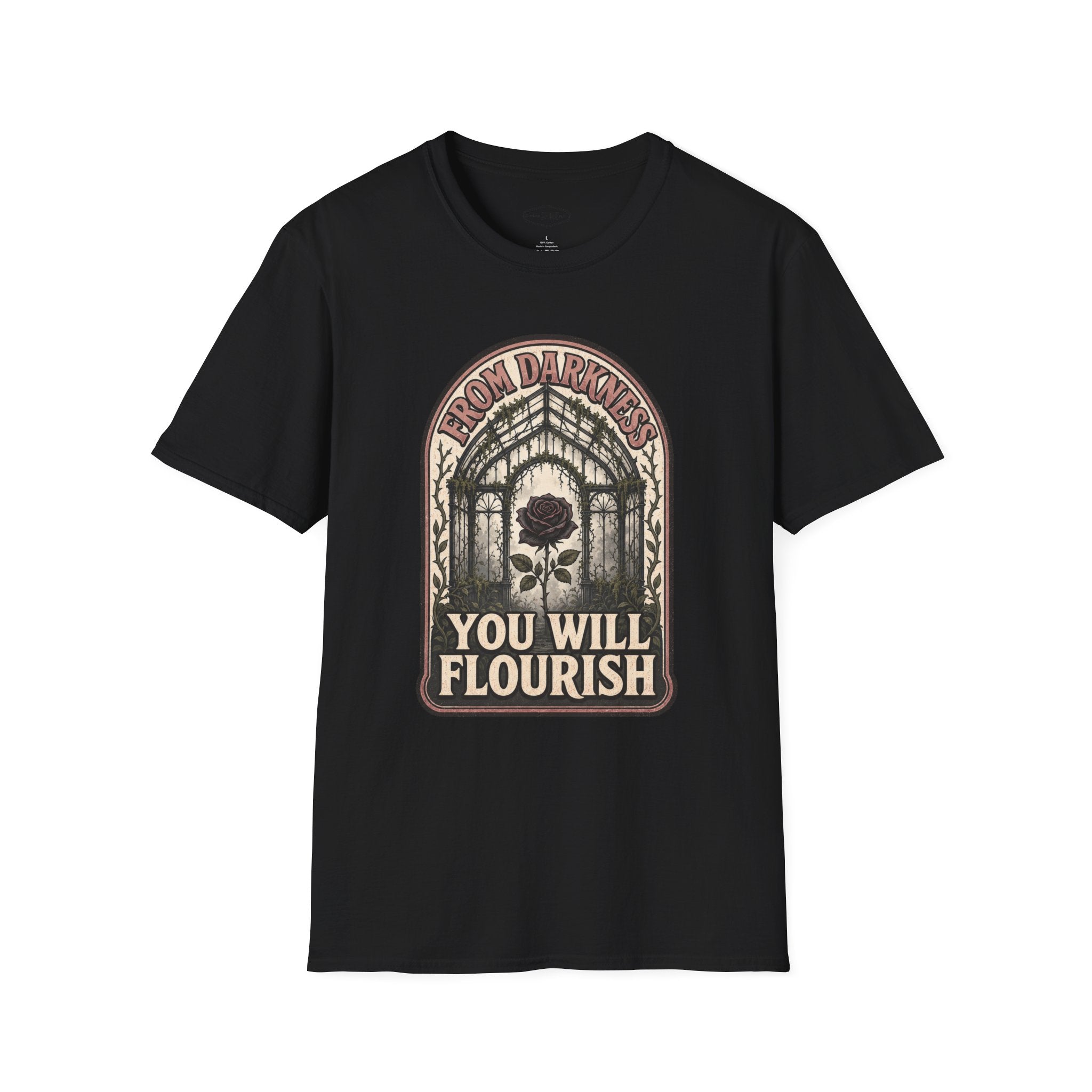 From Darkness You Will Flourish T-Shirt Vintage Design