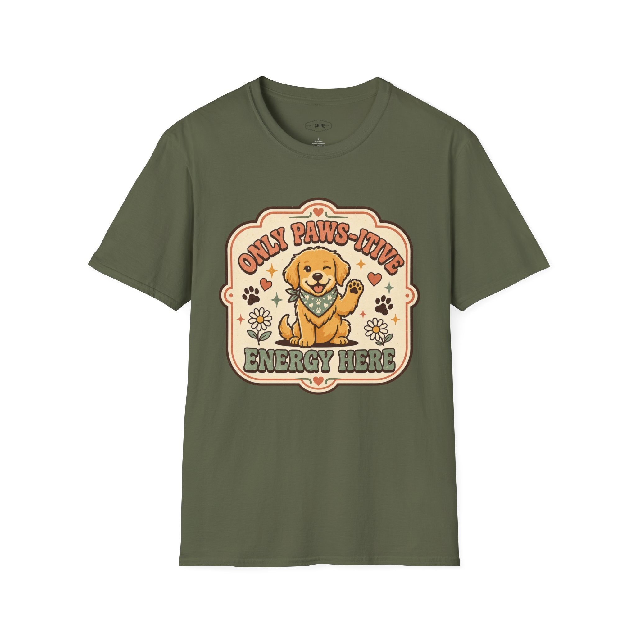 Only Paws-itive Energy Here T-Shirt Vintage Design