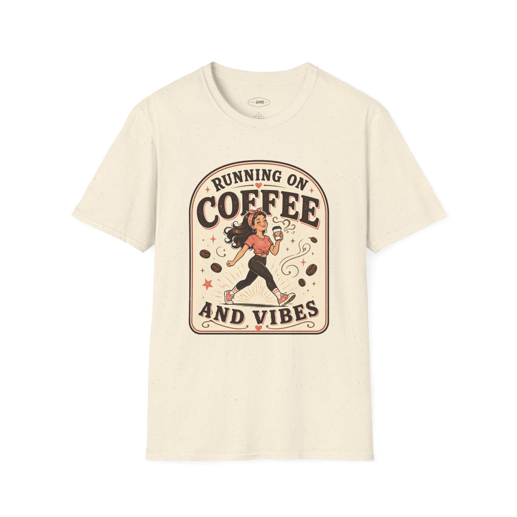 Running on Coffee and Vibes T-Shirt Vintage Design