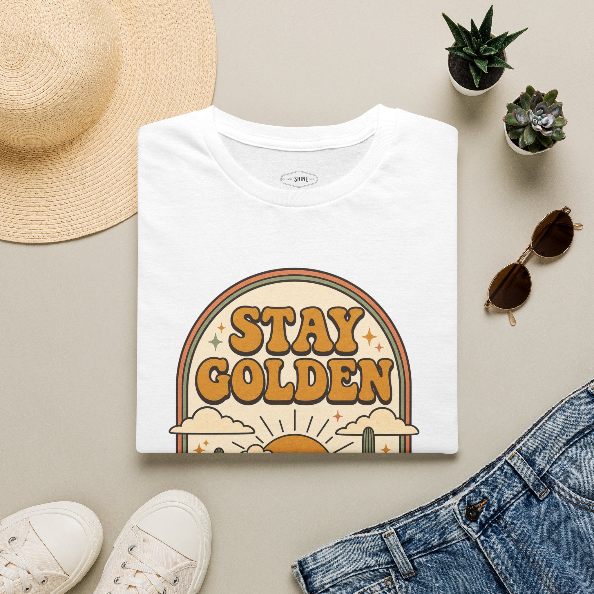 Stay Golden T-Shirt Vintage Design
