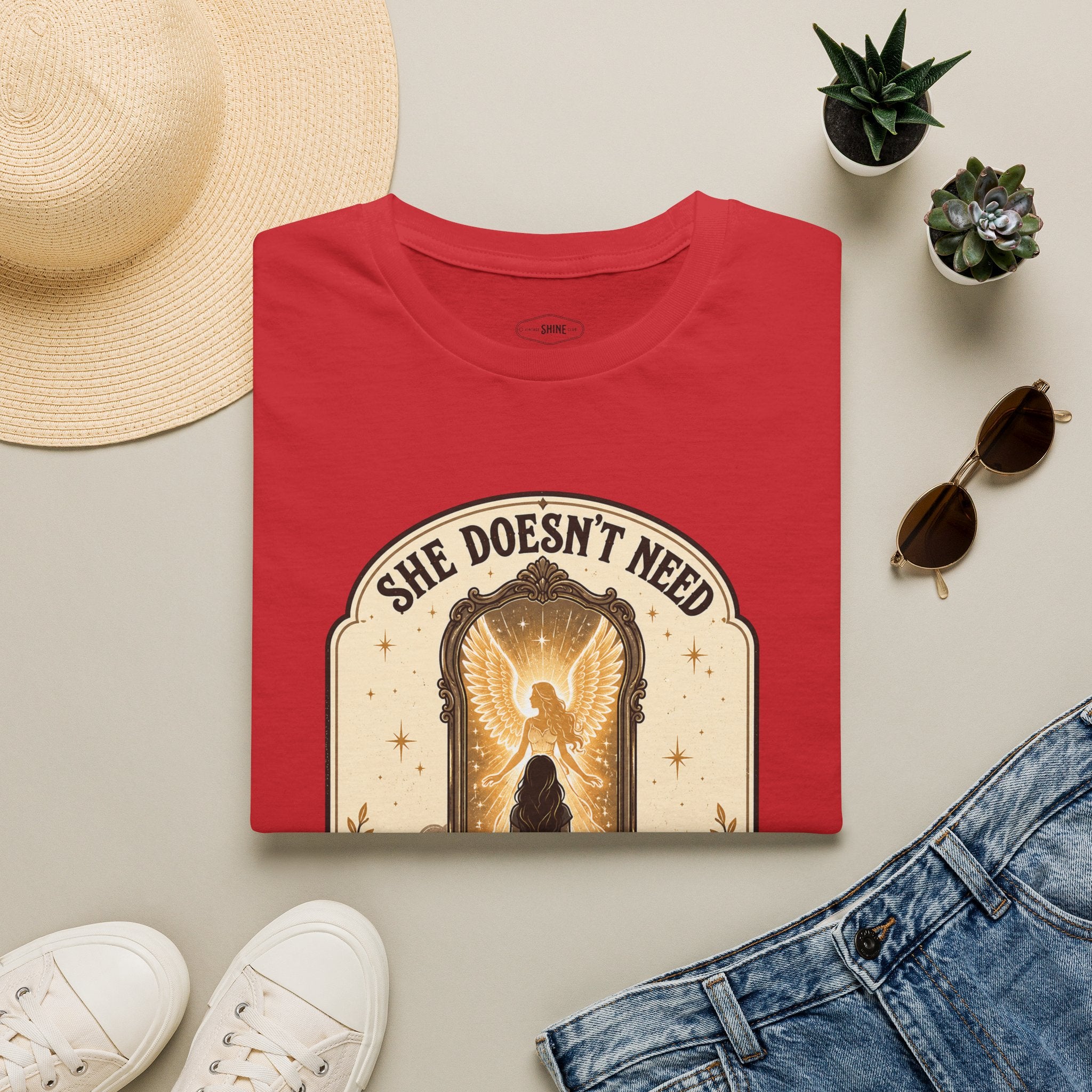 She Doesn't Need Armor, She Has Wings T-Shirt Vintage Design