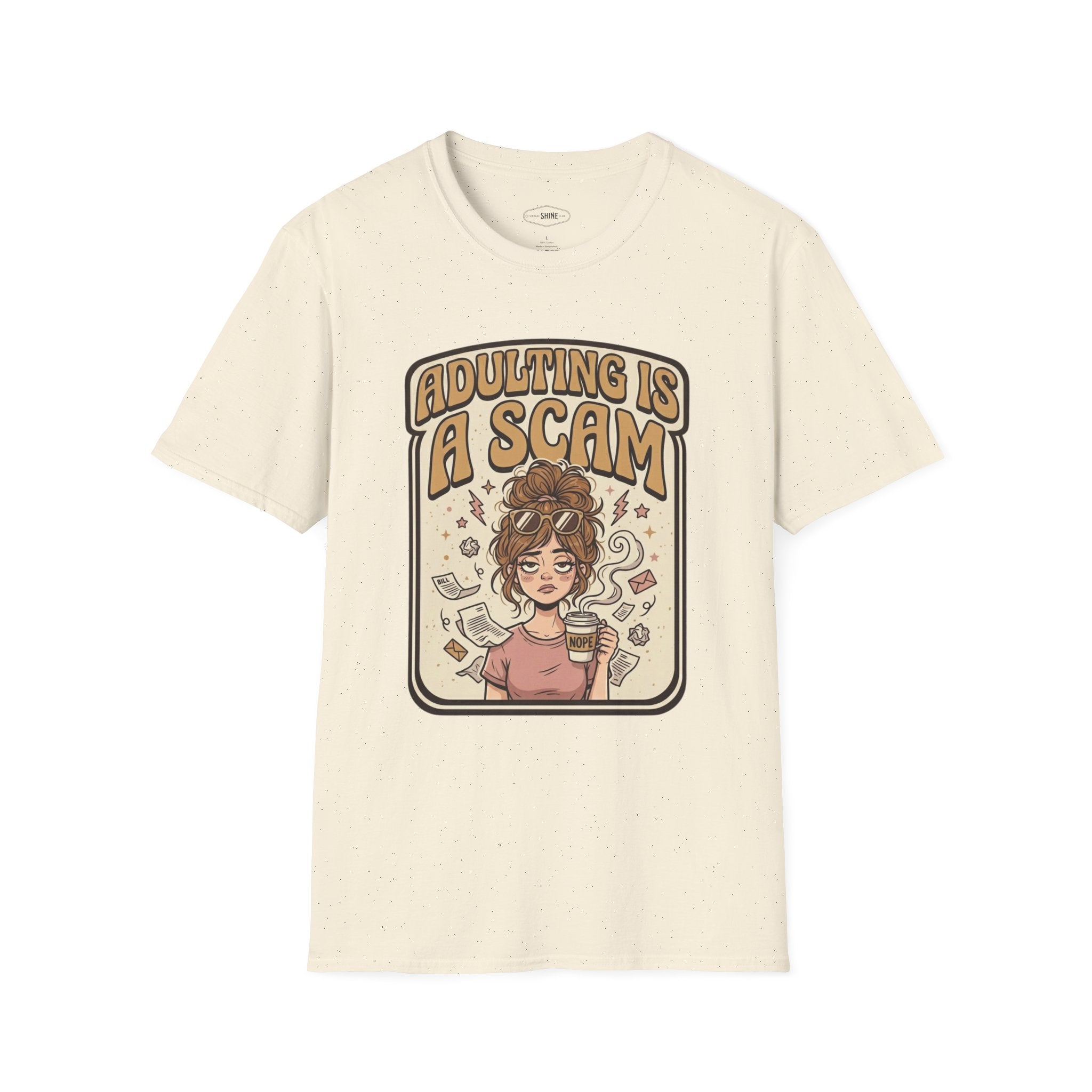 Adulting Is a Scam T-Shirt Vintage Design