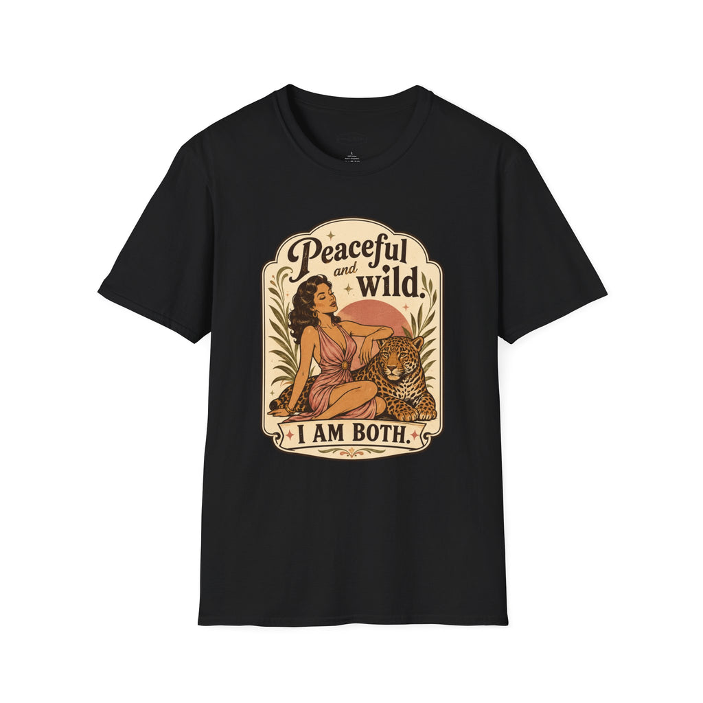 Peaceful and Wild, I Am Both T-Shirt Vintage Design
