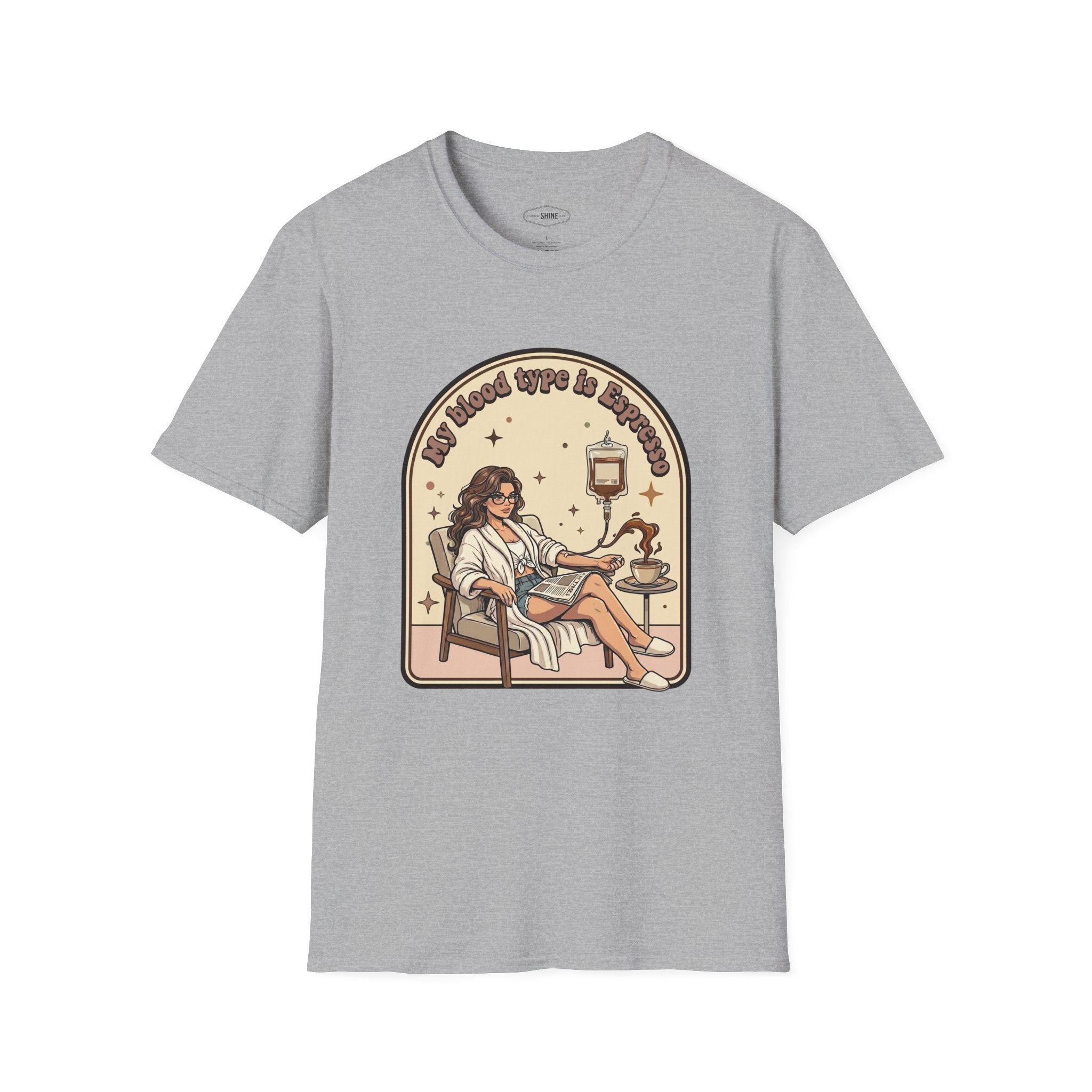 My Blood Type Is Espresso T-Shirt Vintage Design