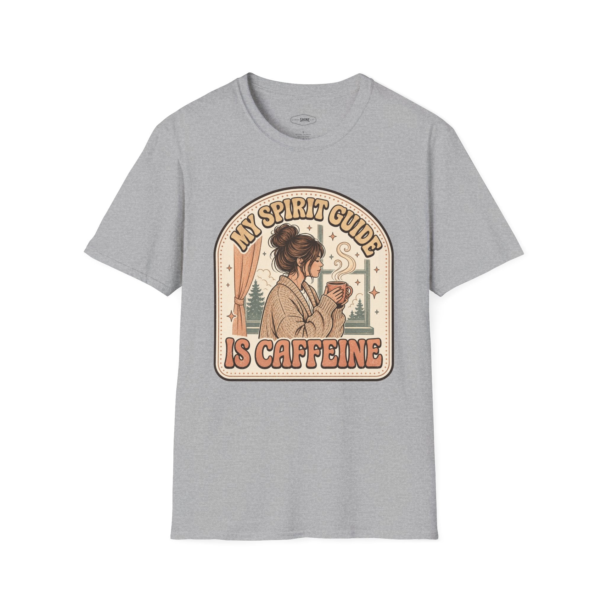 My Spirit Guide Is Caffeine T-Shirt Vintage Design