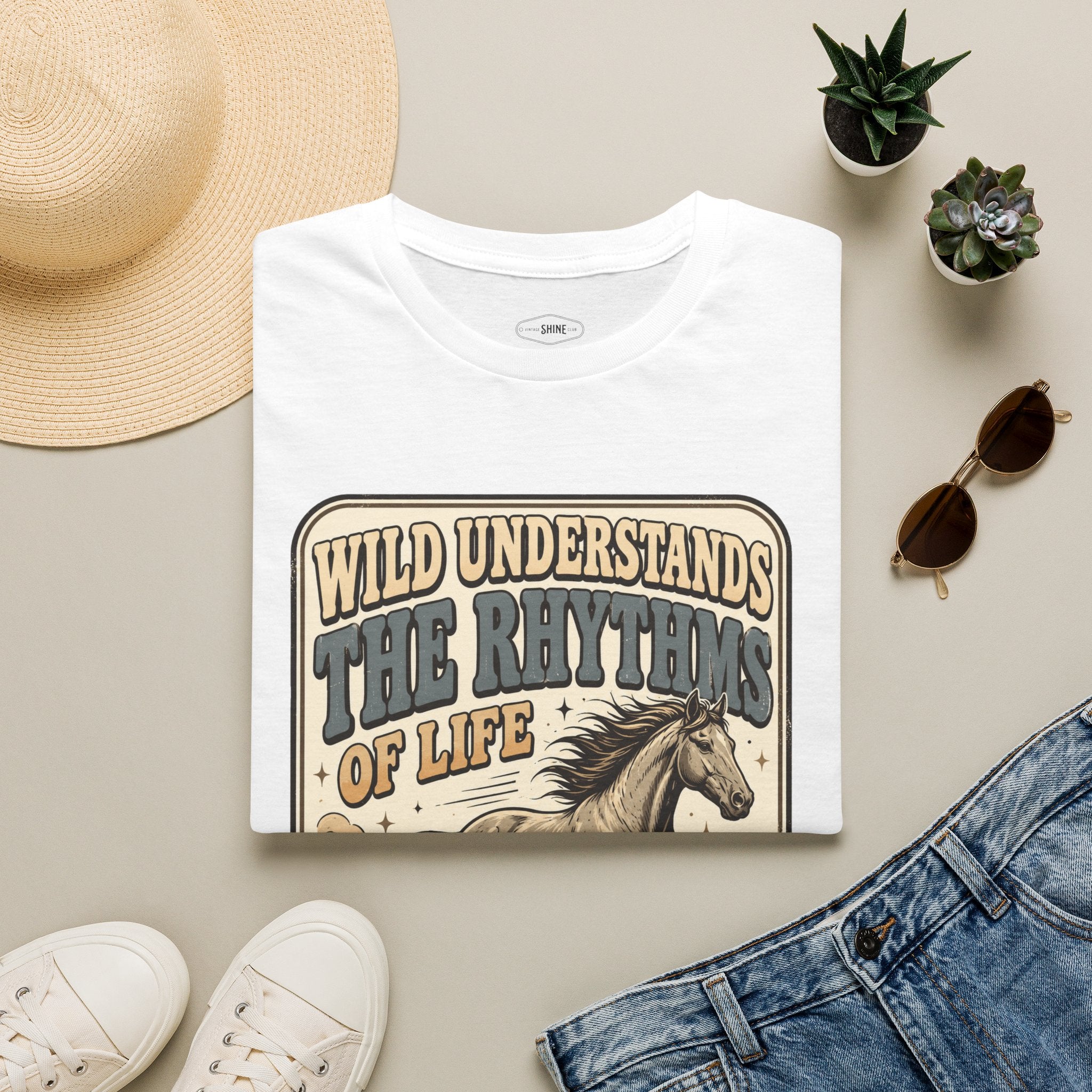 Wild Understands the Rhythms of Life T-Shirt Vintage Design