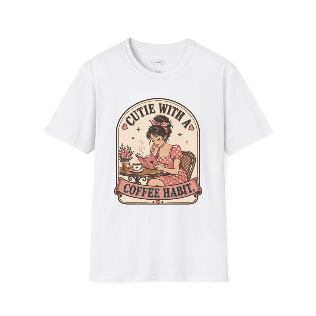 Cutie With a Coffee Habit T-Shirt Vintage Design