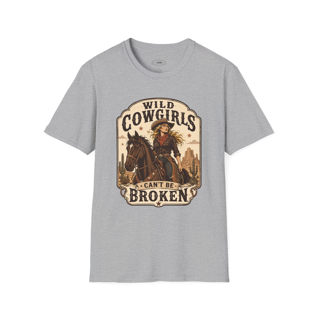 Wild Cowgirls Can't Be Broken T-Shirt Vintage Design