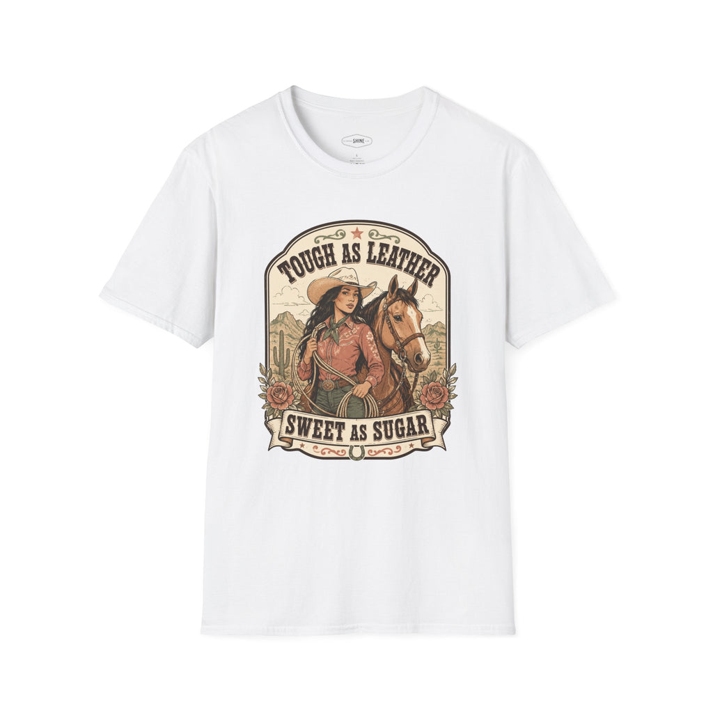Tough as Leather, Sweet as Sugar T-Shirt Vintage Design
