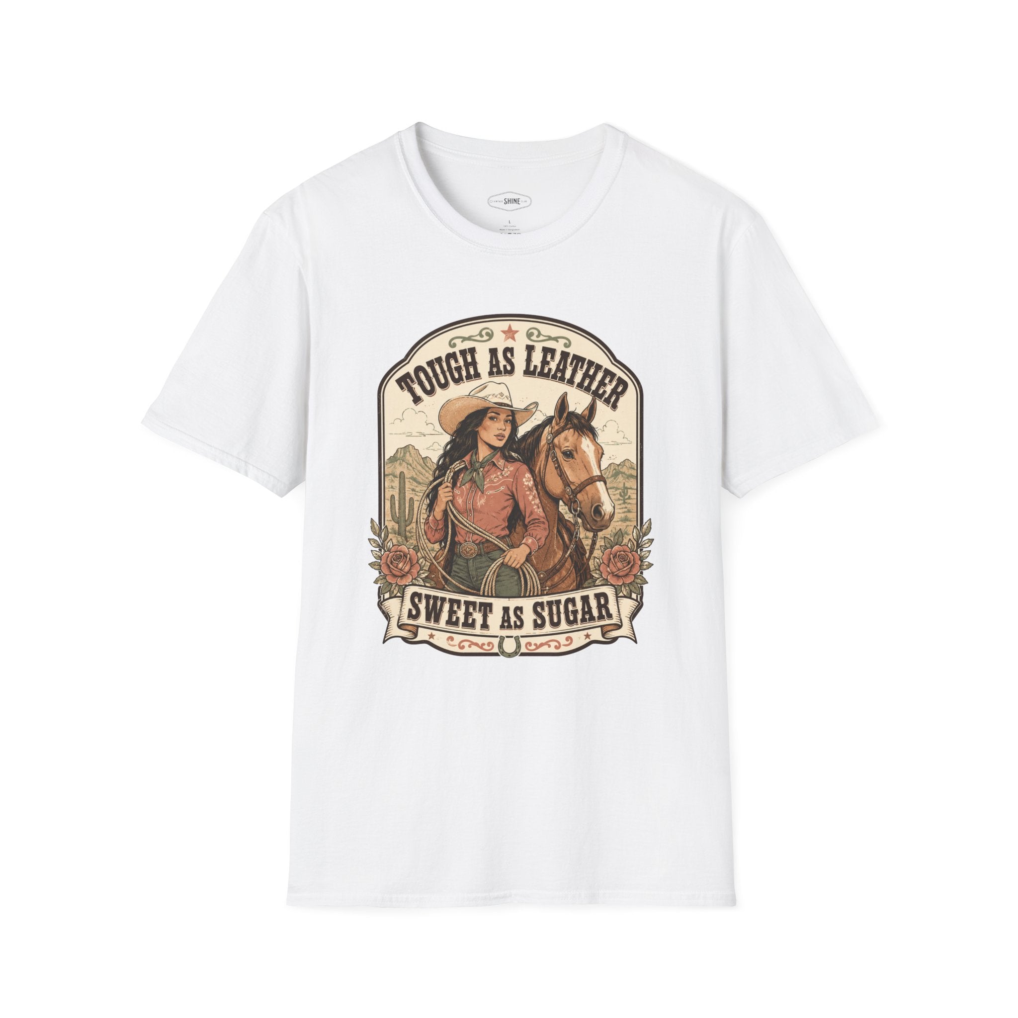 Tough as Leather, Sweet as Sugar T-Shirt Vintage Design