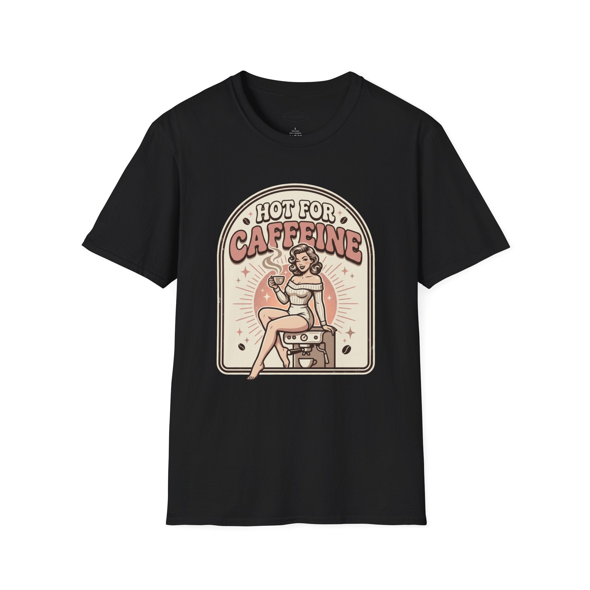 Hot For Caffeine T-Shirt Vintage Design
