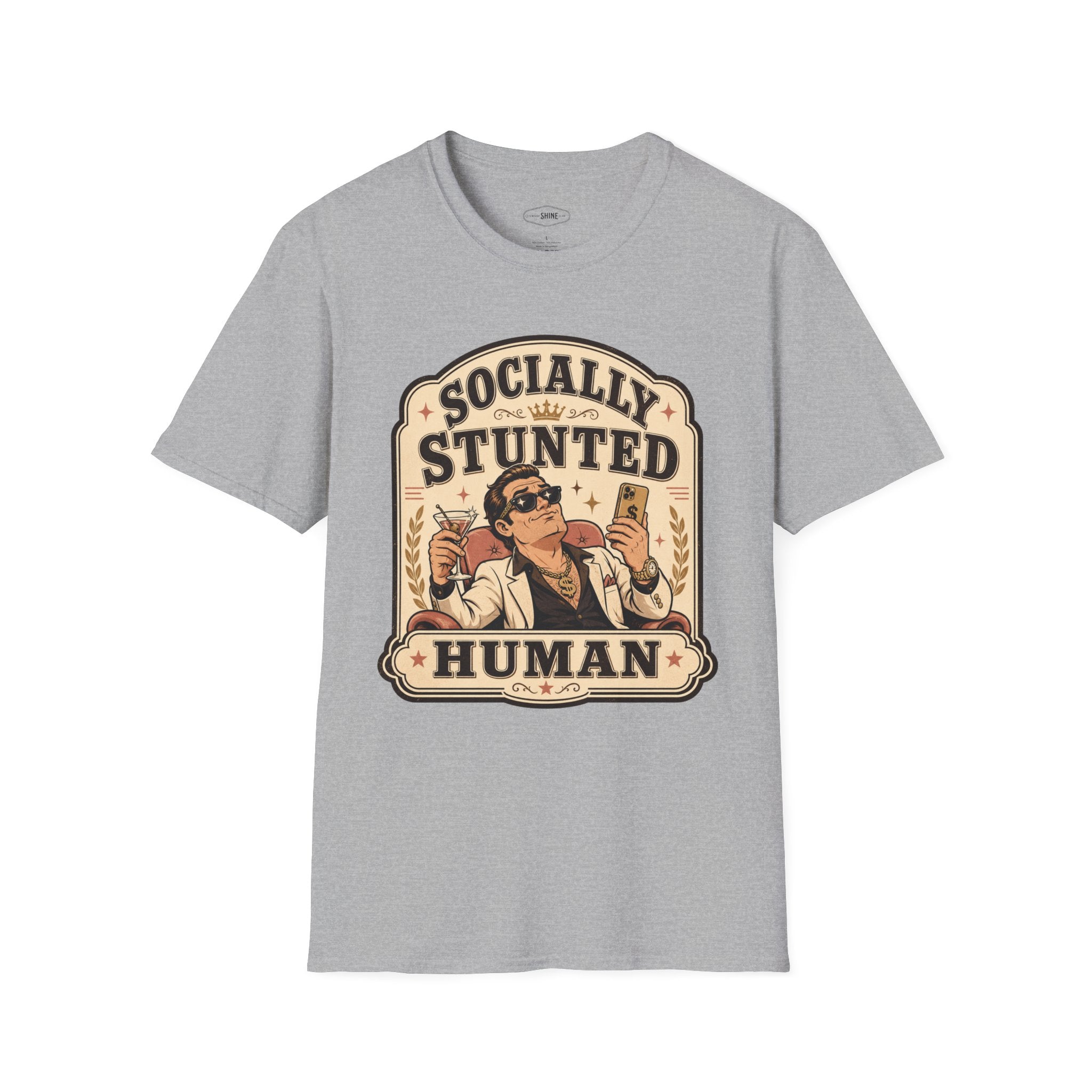 Socially Stunted Human T-Shirt Vintage Design