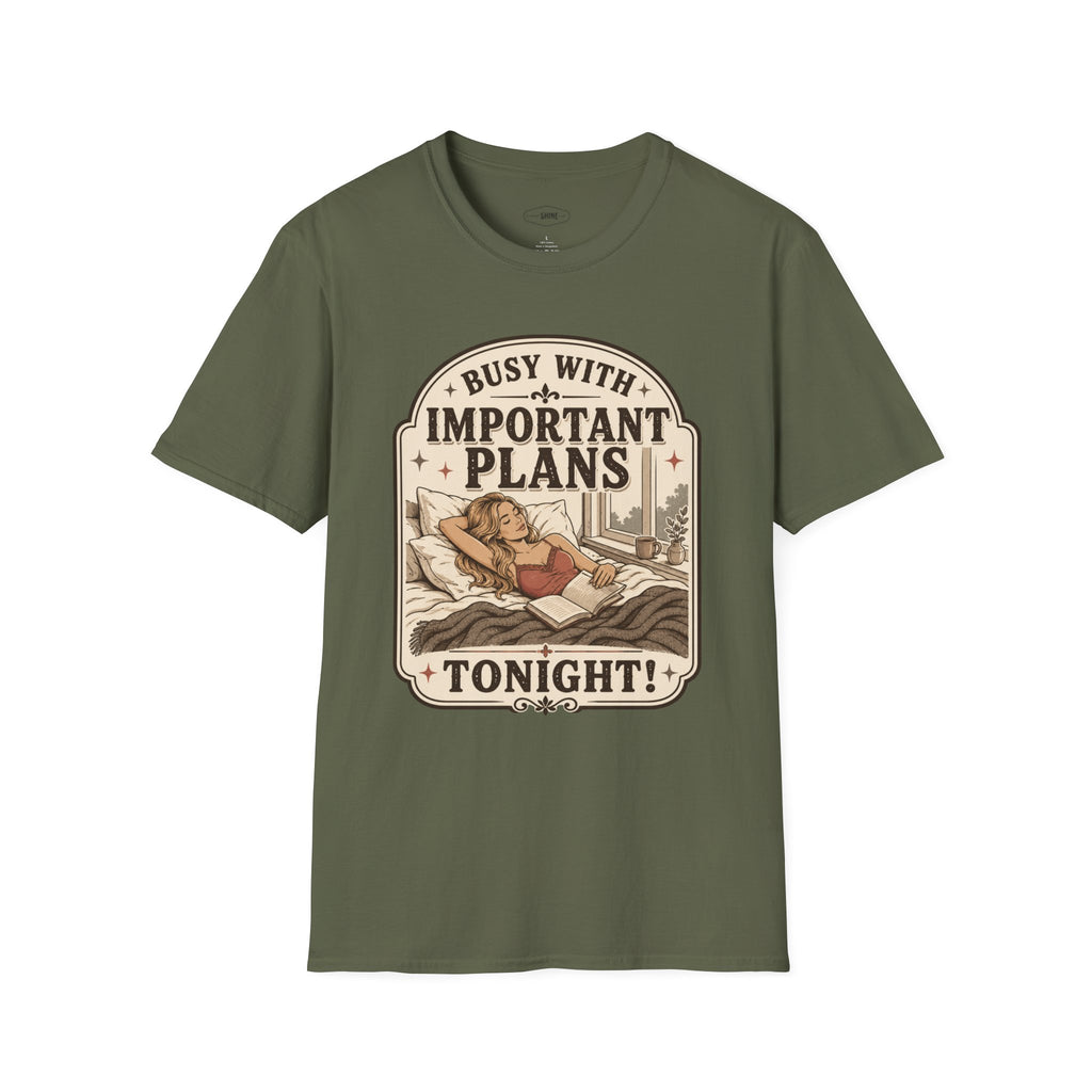 Busy With Important Plans Tonight T-Shirt Vintage Design