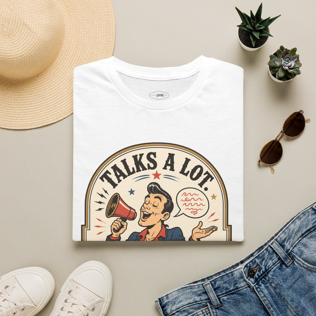 Talks a Lot Knows Little T-Shirt Vintage Design