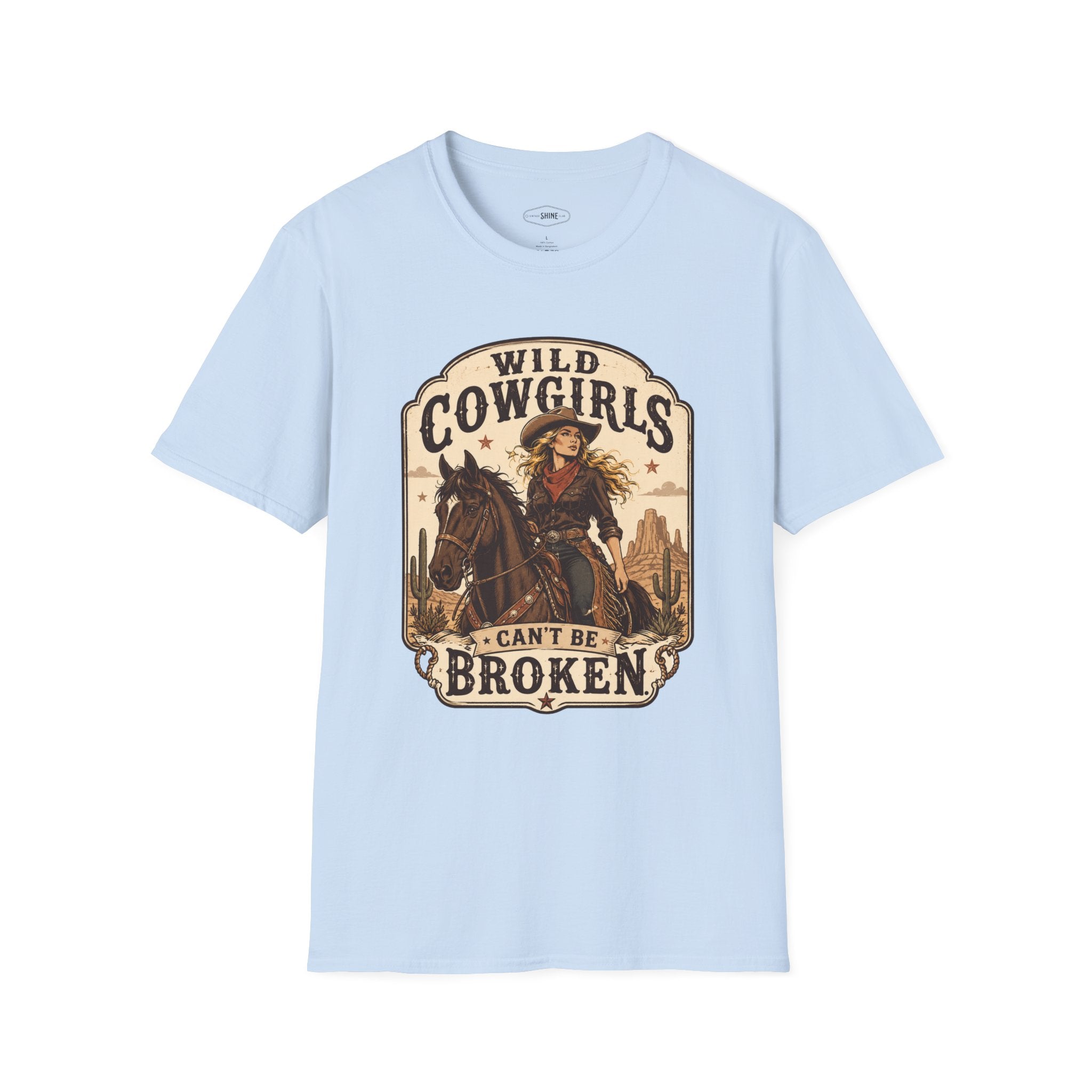 Wild Cowgirls Can't Be Broken T-Shirt Vintage Design