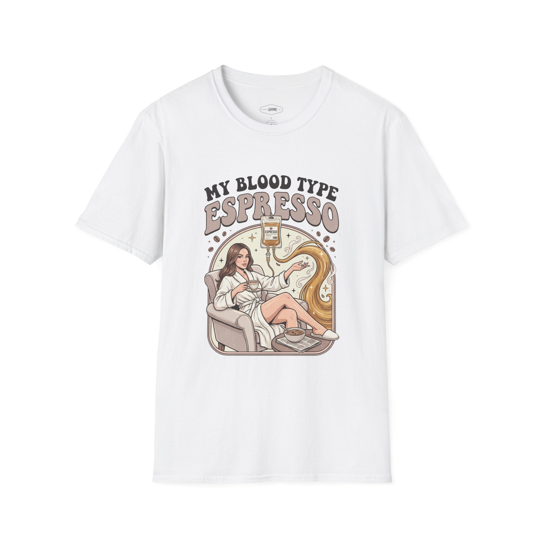 Blood Type Espresso T-Shirt Vintage Design
