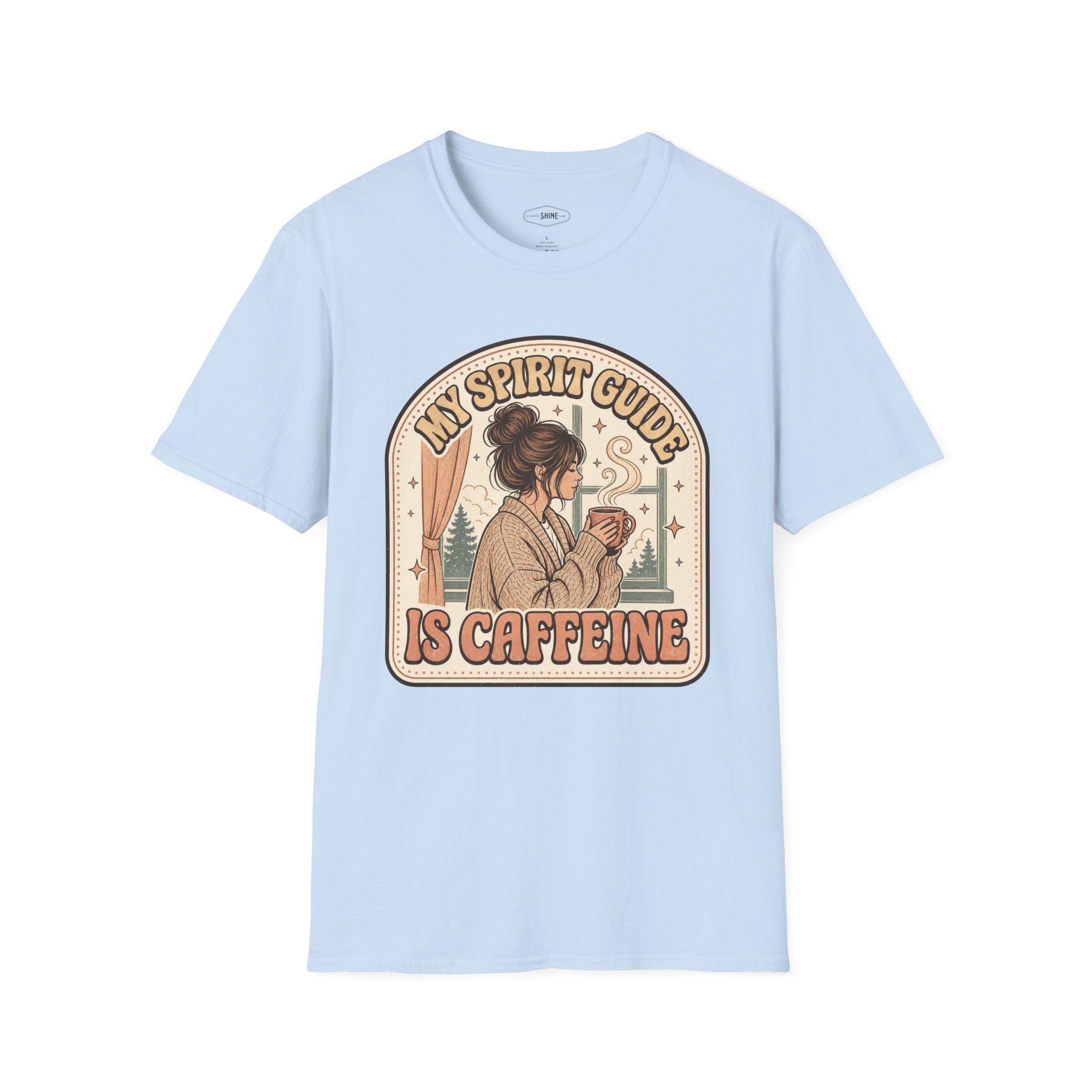 My Spirit Guide Is Caffeine T-Shirt Vintage Design