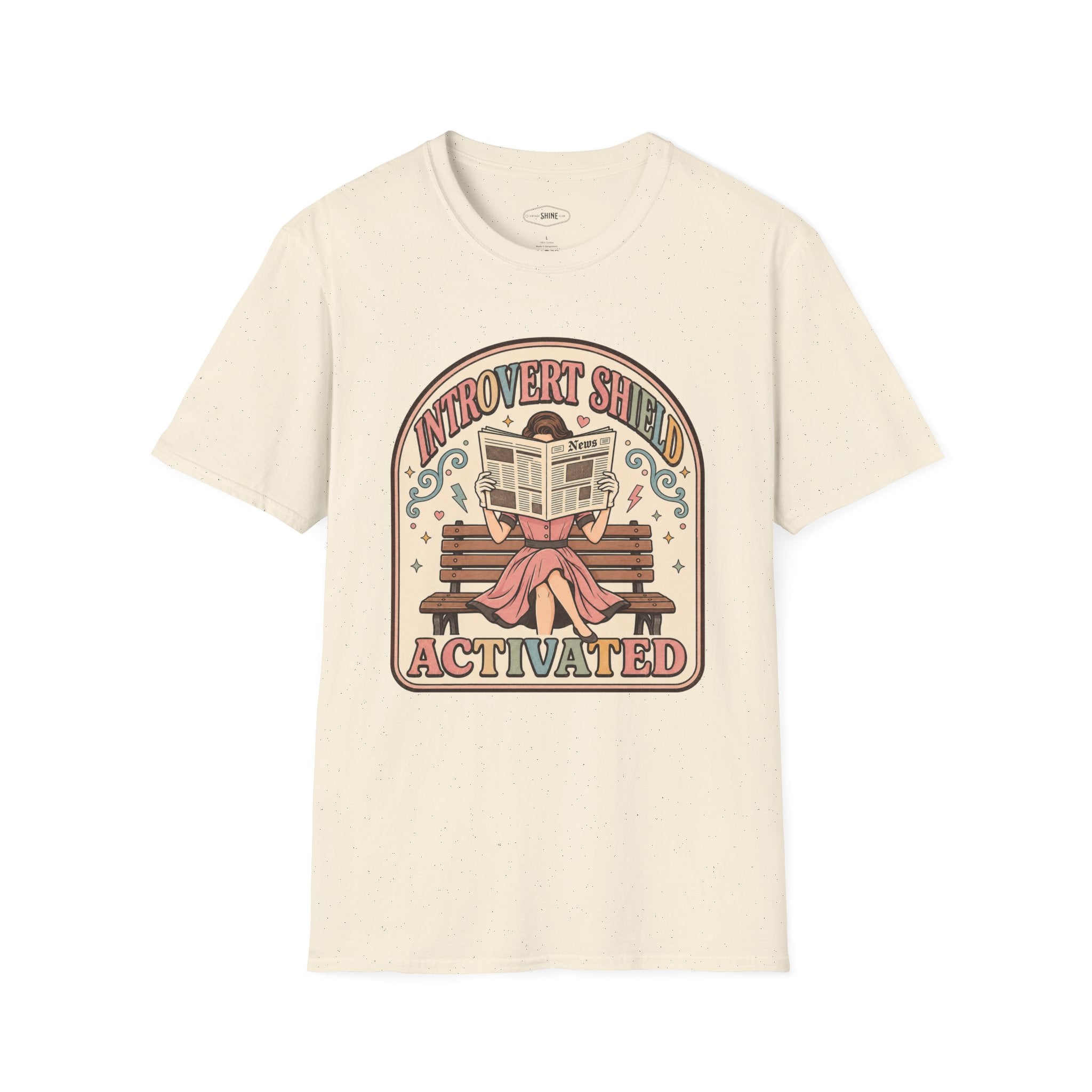 Introvert Shield Activated T-Shirt Vintage Design