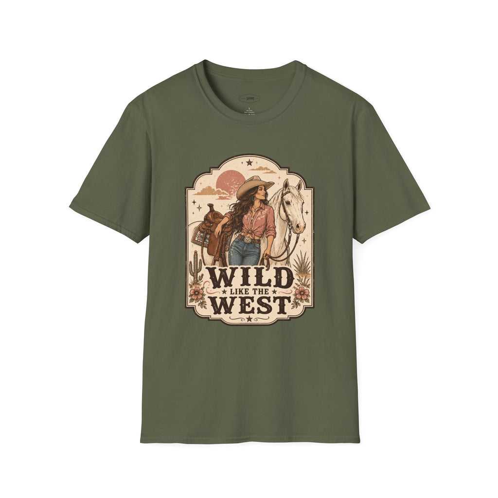 Wild Like the West T-Shirt Vintage Design