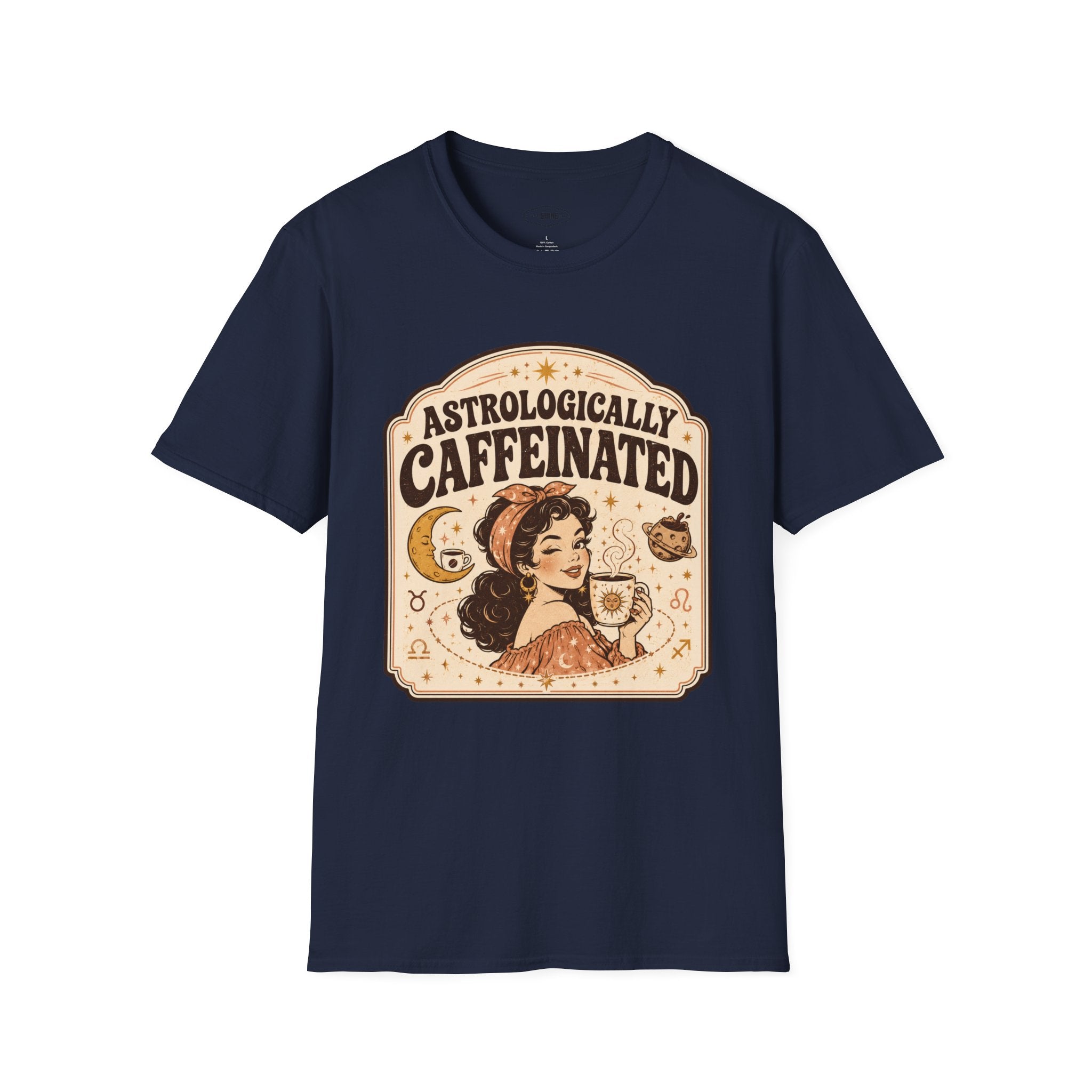 Astrologically Caffeinated T-Shirt Vintage Design