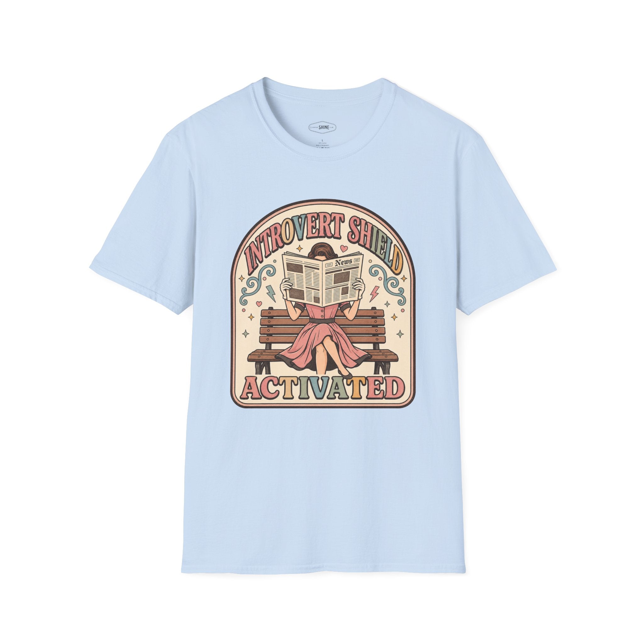 Introvert Shield Activated T-Shirt Vintage Design