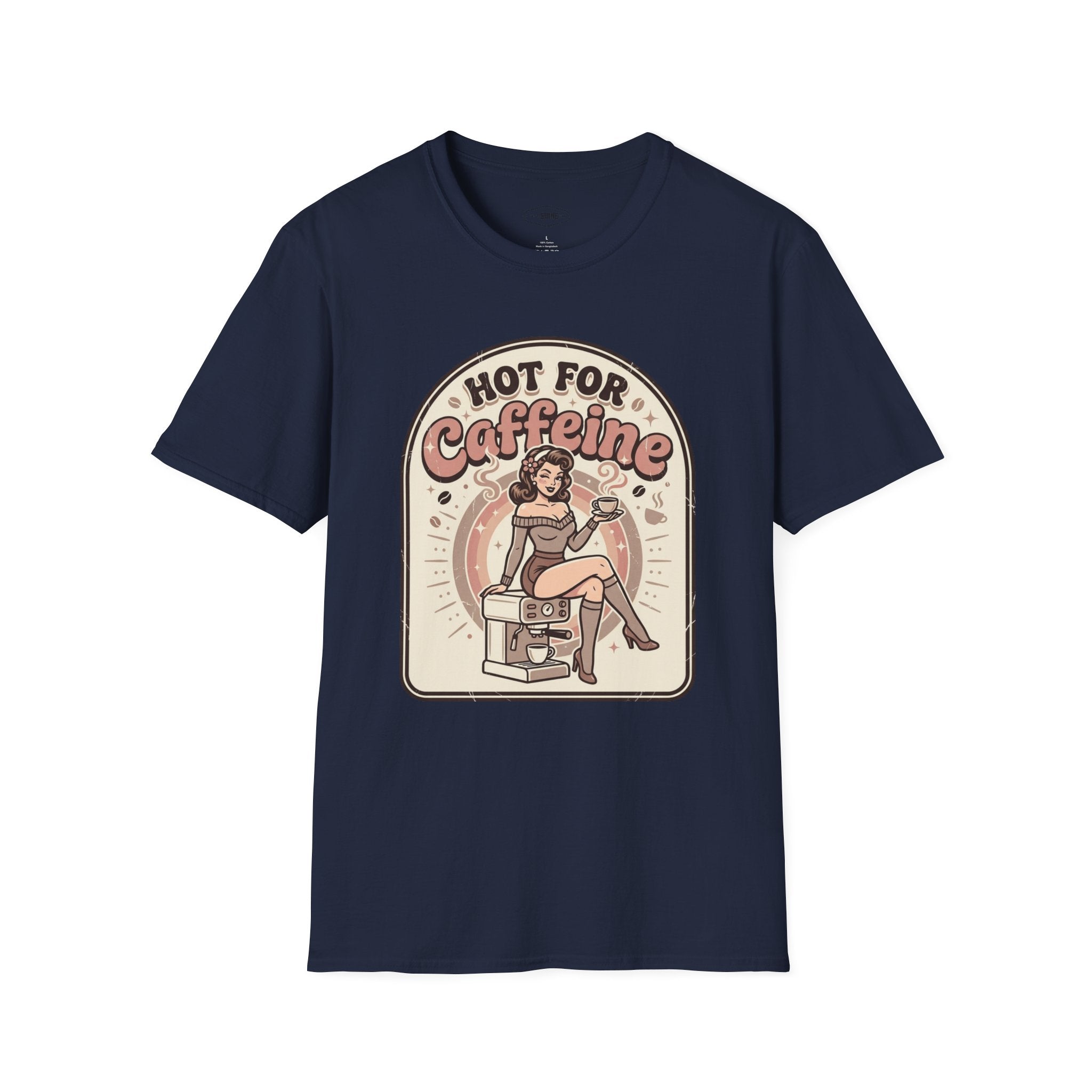Hot for Caffeine T-Shirt Vintage Design