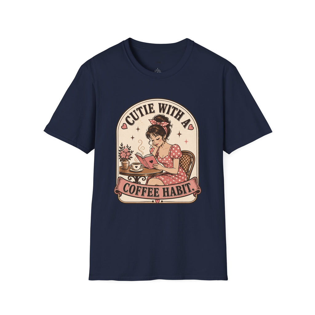 Cutie With a Coffee Habit T-Shirt Vintage Design