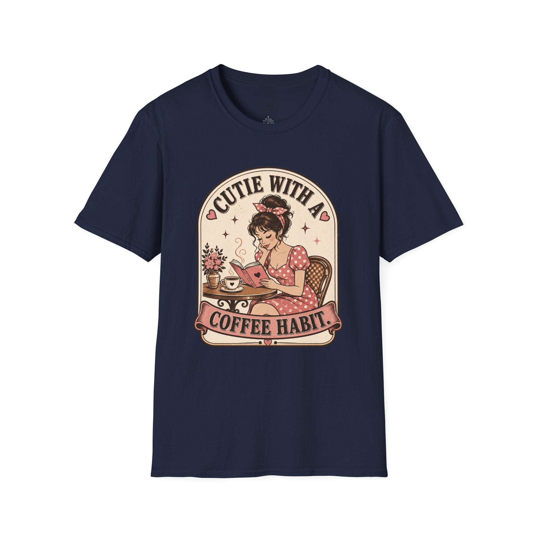 Cutie With a Coffee Habit T-Shirt Vintage Design