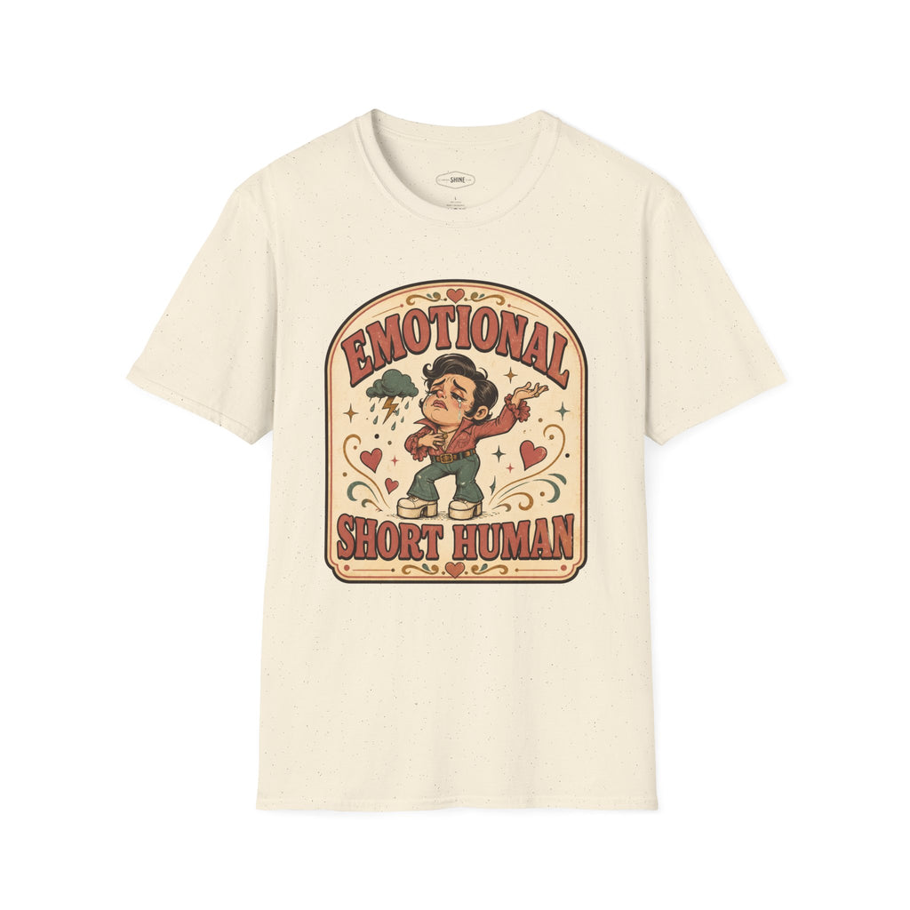 Emotional Short Human T-Shirt Vintage Design