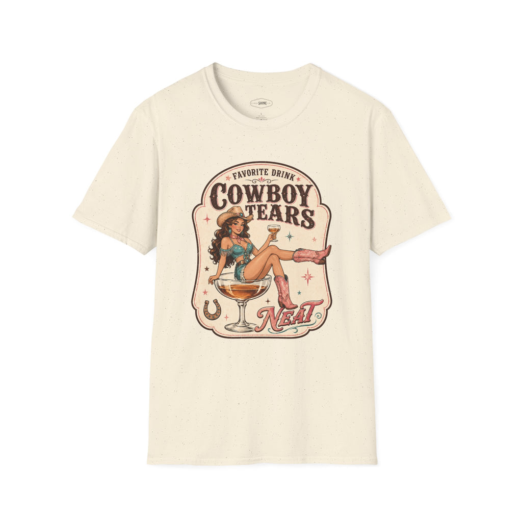 Favorite Drink Cowboy Tears Neat T-Shirt Vintage Design