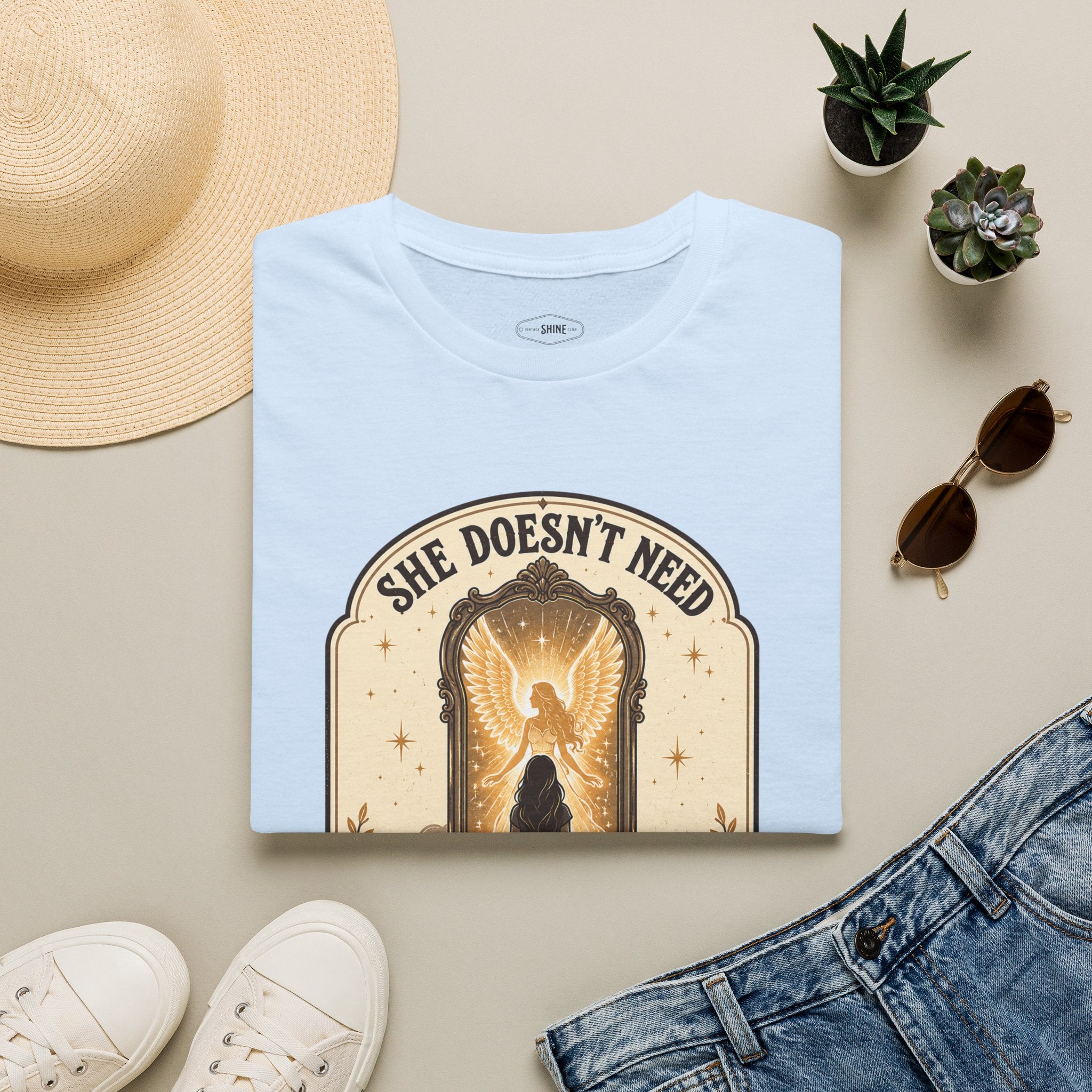She Doesn't Need Armor, She Has Wings T-Shirt Vintage Design