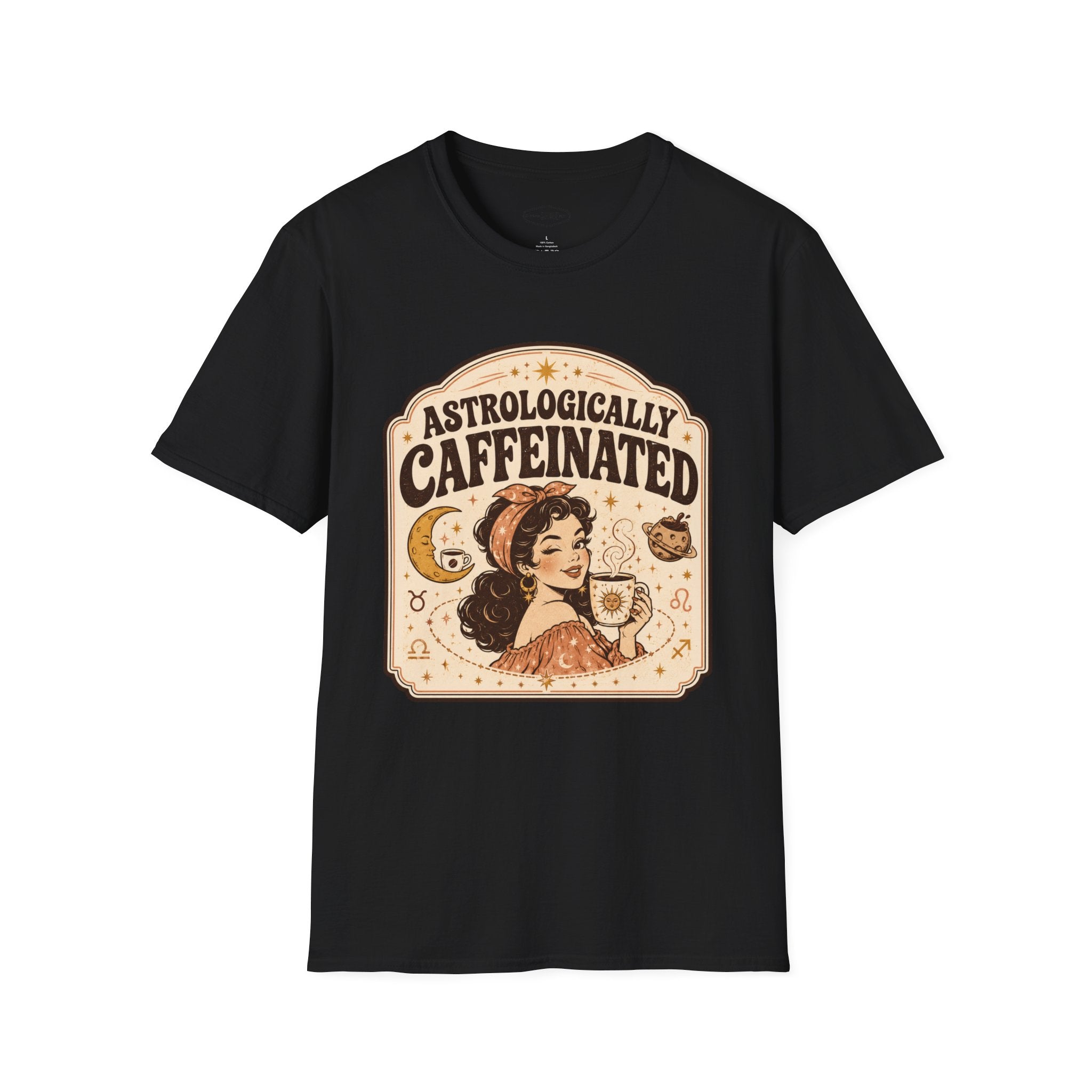 Astrologically Caffeinated T-Shirt Vintage Design
