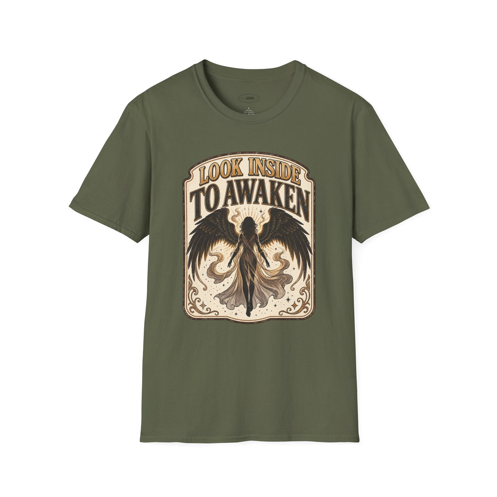 Look Inside to Awaken T-Shirt Vintage Design