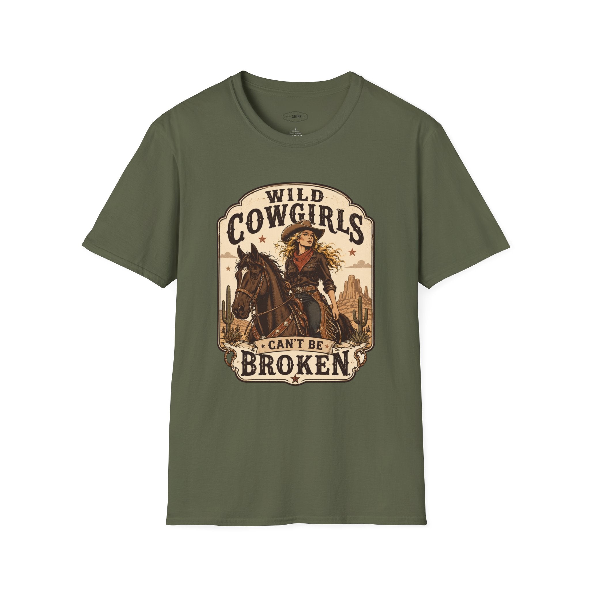 Wild Cowgirls Can't Be Broken T-Shirt Vintage Design
