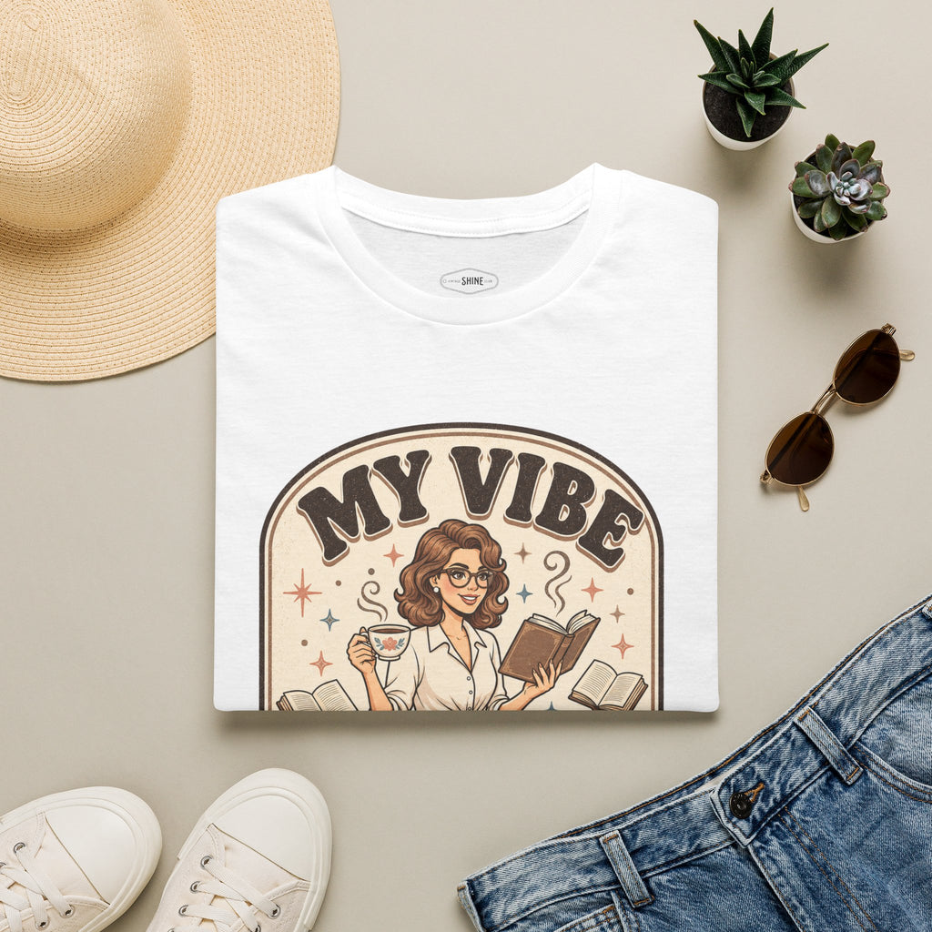 My Vibe Coffee & Books T-Shirt Vintage Design