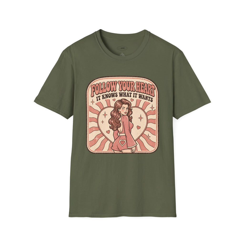 Follow Your Heart T-Shirt Vintage Design