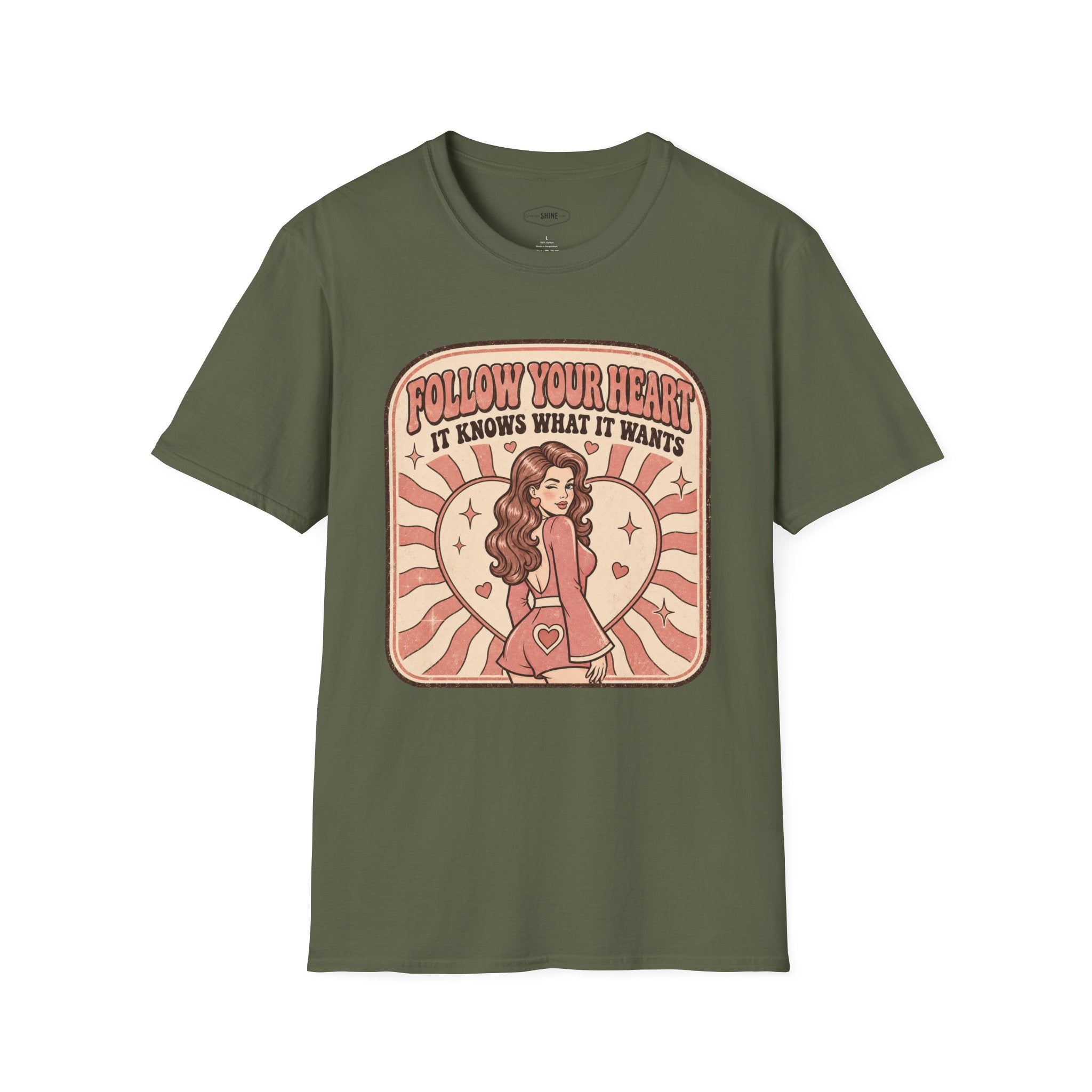 Follow Your Heart T-Shirt Vintage Design