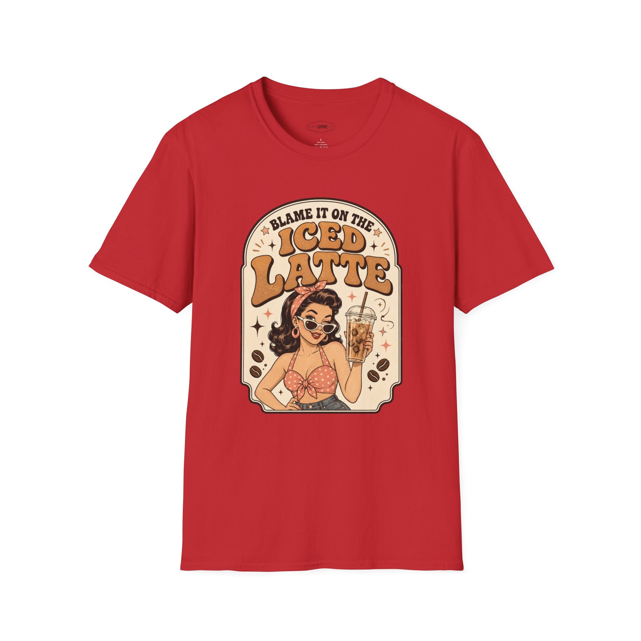 Blame It on the Iced Latte T-Shirt Vintage Design