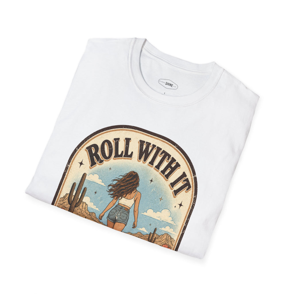 Roll With It T-Shirt Vintage Design